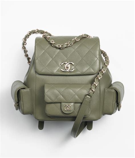 chanel belt calfskin &|Chanel calfskin backpack.